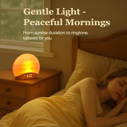 REACHER Sunrise Alarm Clock with Bluetooth and FM Radio