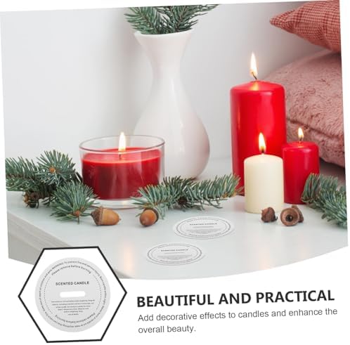 VILLFUL 100pcs Candle Dust Protectors White Paper Lids for DIY