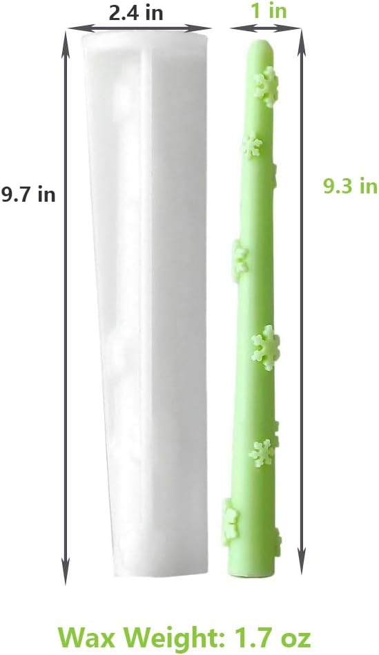 Long Cylindrical Flower Silicone Candle Mold