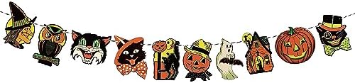 Vintage Halloween Banner with 10 Cute Designs