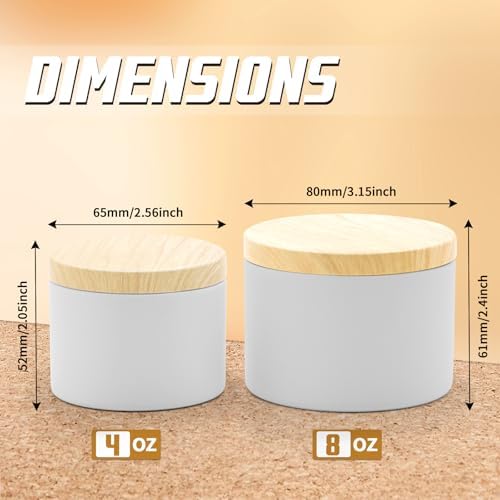 YJHSS 48-Pack Candle Jars with Metal Lids