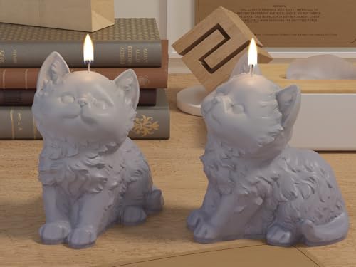 5 Cute Cat Silicone Molds for Candle Soap DIY