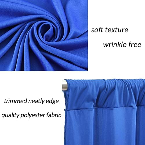 AK Trading Co 10x10 Foot Royal Blue Polyester Backdrop Drapes