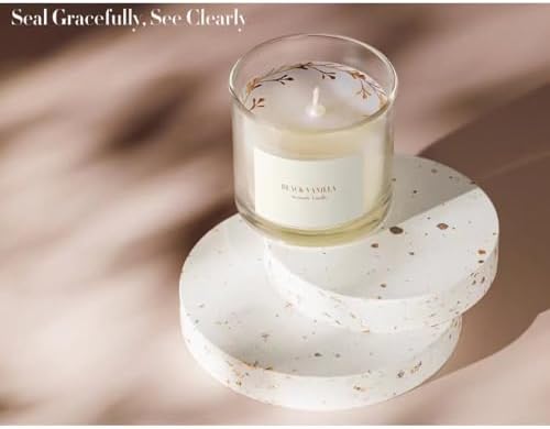 CDXHOME Candle Dust Covers 100pcs Floral Translucent Kraft