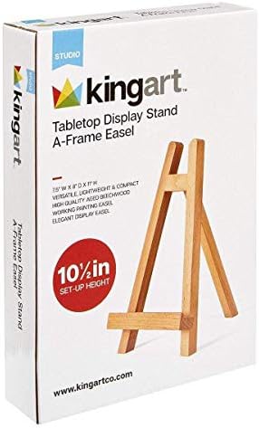 KINGART 740N Small Tabletop Easel 10 Canvas Durable Wood Portable Foldable