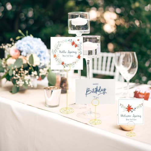 24 Pcs Gold Table Number Holders 3 Sizes