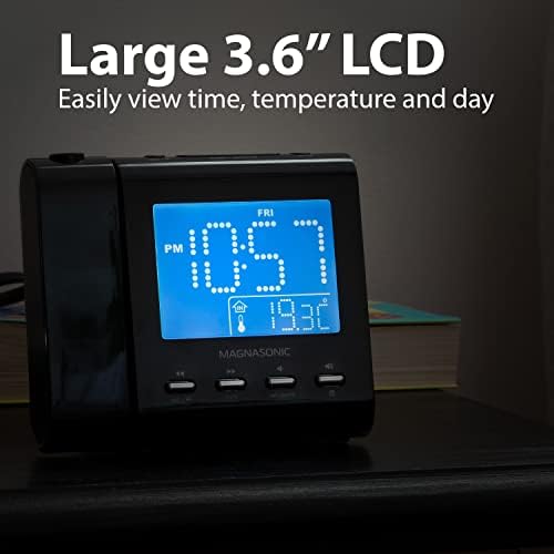Magnasonic Projection Alarm Clock with AMFM Radio and Battery Backup