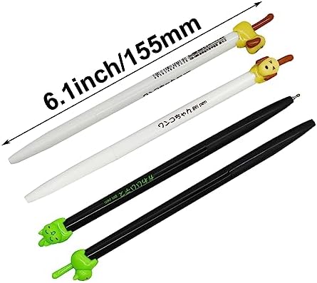 Maydahui 12 Pcs Cute Cat Dog Tail Clicker Pens