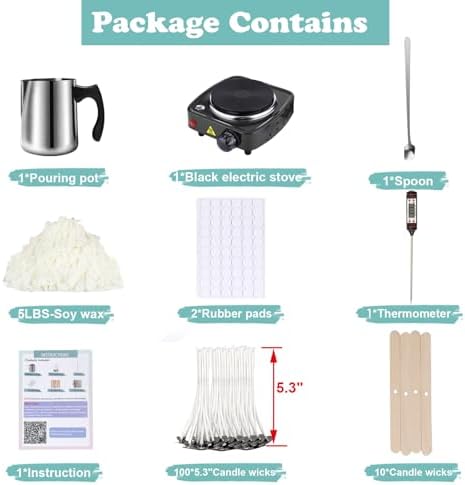 Haccah Soy Wax Candle Making Kit with Melter