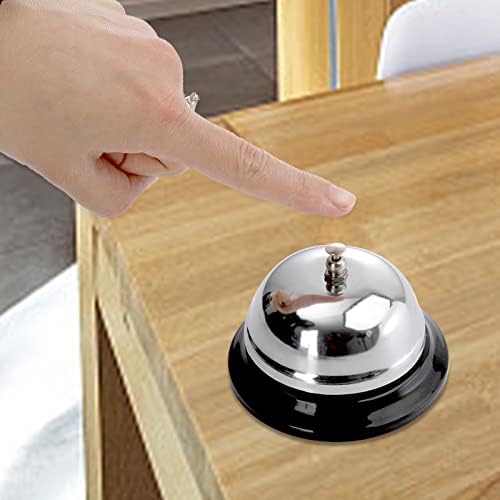 Fasmov 6 Pack 34 Inch Call Bells Chrome Finish Desk Bell