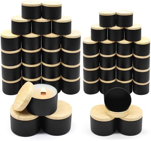 48-Pack Candle Jars with Metal Lids for Candle Making