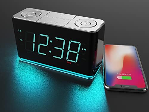 Emerson Smartset Alarm Clock Radio with Bluetooth Speaker and USB Port