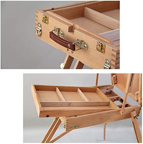 Red Universal Wheel Folding Sketch Box Easel