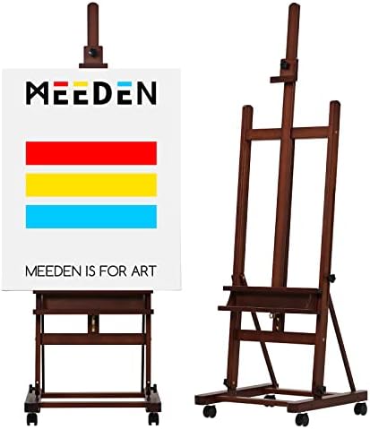 MEEDEN Large Studio Artist Easel with Storage and Wheels