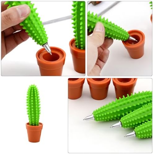 Cactus Bonsai Shaped Ballpoint Pens 3 Pack