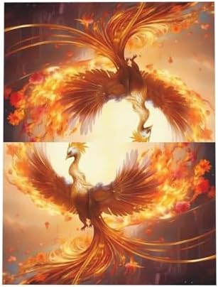 White Phoenix Print Greeting Card 6x4 Inch