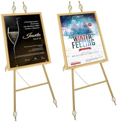 Lunumaos 43 Inch Adjustable Folding Display Easel Set