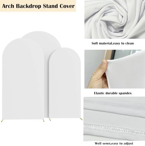 HAINARverS 3 Piece Wedding Arch Cover Set