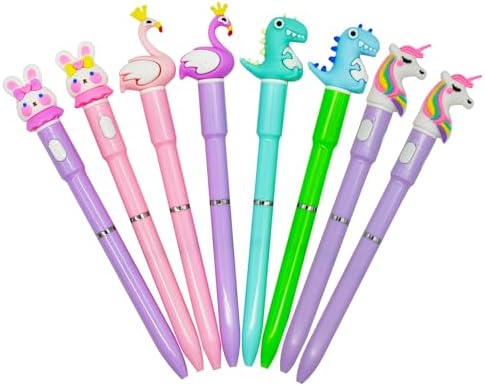 Maydahui 8 Pcs Luminous Animal LED Light Pens