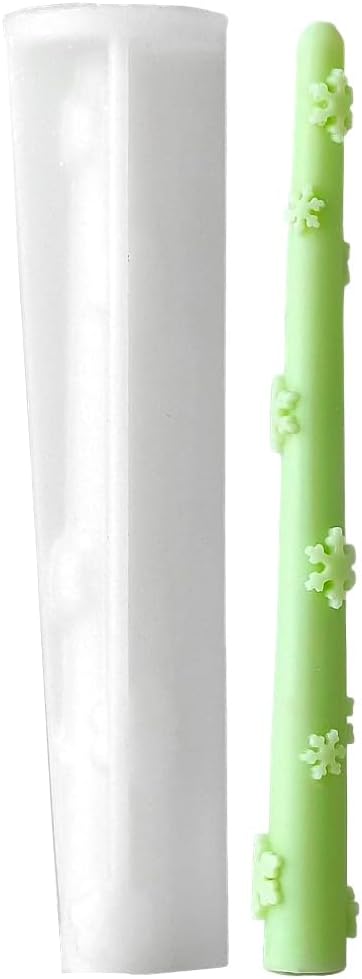Long Cylindrical Flower Silicone Candle Mold