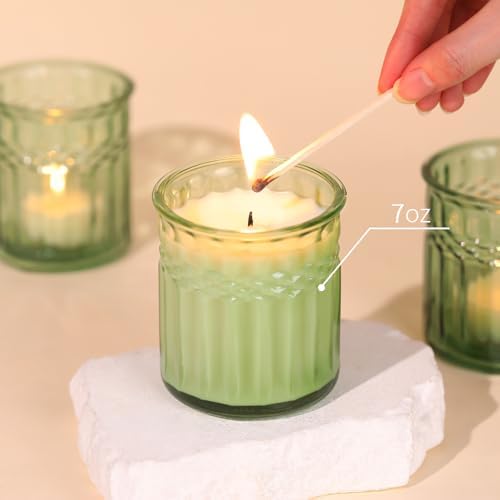10pcs 7oz Thick Green Candle Jars for Making Candles