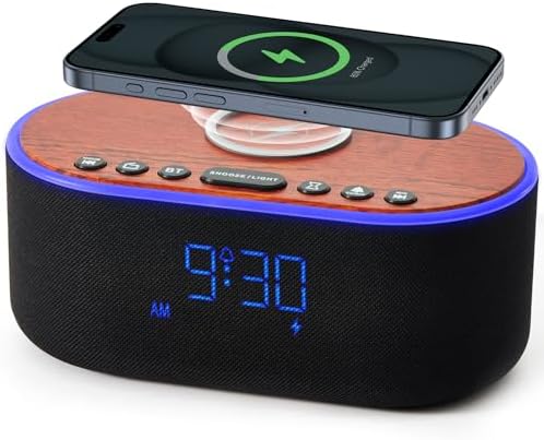 Uscce Alarm Clock with Bluetooth FM Radio and 10W Speaker