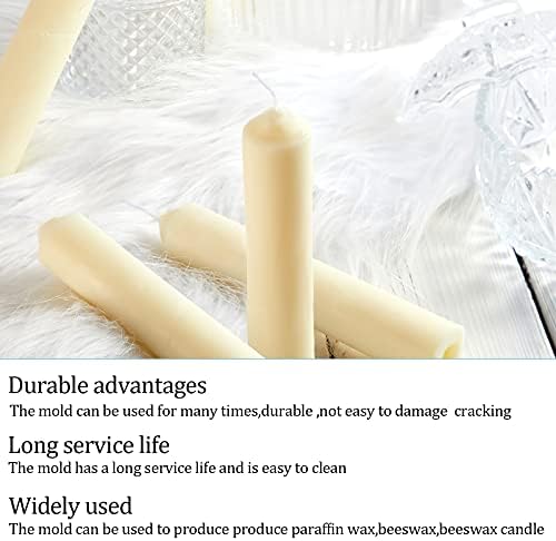 2 Piece Taper Candle Mold Set with Wire Wicks Clips Tool Kit