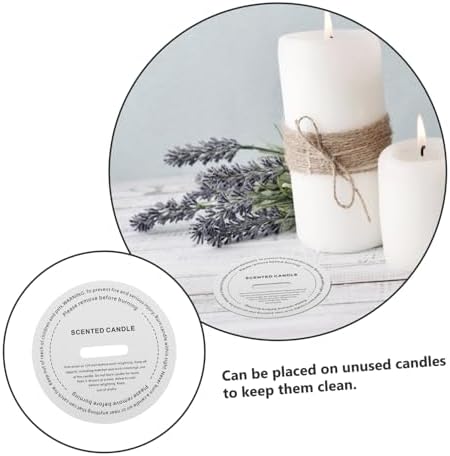 VILLFUL 100pcs Candle Dust Protectors White Paper Lids for DIY