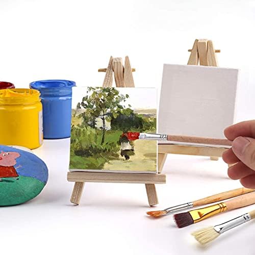 Tosnail 24-Pack Mini Canvas and Easel Set