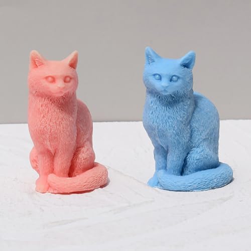 Cute Cat Candle Silicone Mold for DIY Art Projects