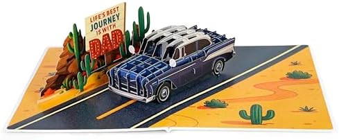 CUTPOPUP 3D Birthday Pop Up Card with Classic Car