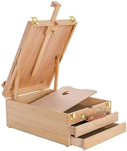 US Art Supply Extra Large 2 Drawer Wood Easel with Storage