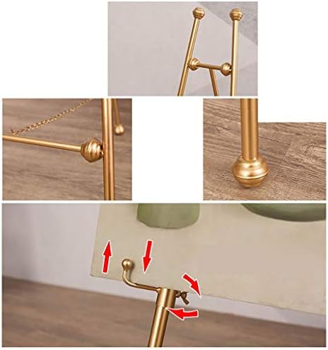 Red Large European Wrought Iron Painting Shelf Easel