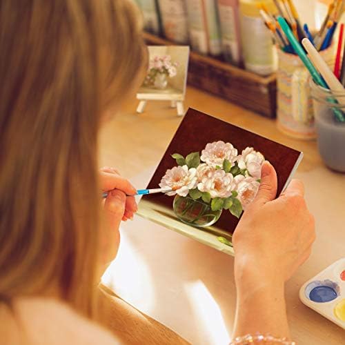 10 Pack Mini Canvas and Easel Set for Art Creation