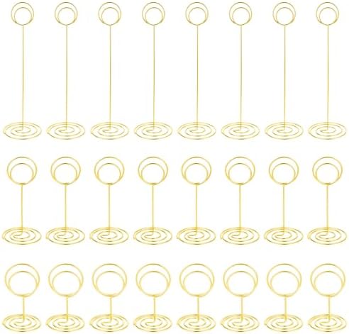 24 Pcs Gold Table Number Holders 3 Sizes