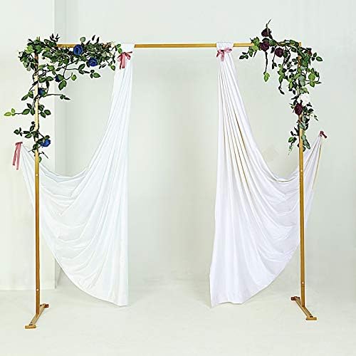 BalsaCircle 8 Foot Gold Metal Square Backdrop Stand Arch