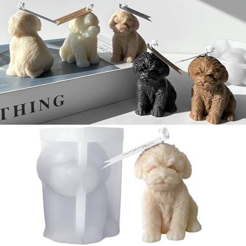 Cute Teddy Dog Candle Mold for DIY Crafts