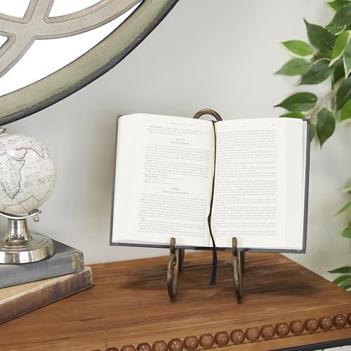 Deco 79 Metal Display Easel Scroll Tabletop Easel Brown