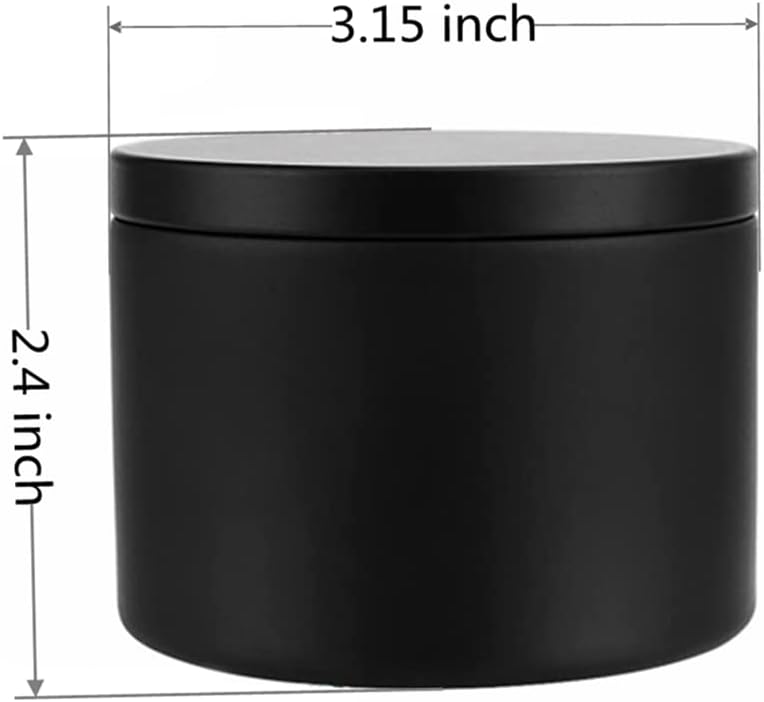 Sonviitins 8 oz Black Candle Tins 24 Pack