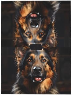 Red Pearlescent Holiday Cards 4x6 German Shepherd Design