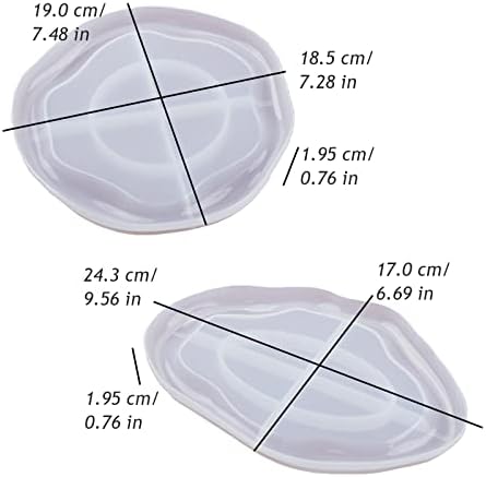 2PC Oval Round Silicone Mold for Resin Art Crafts