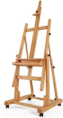 VISWIN Heavy Duty H Frame Easel with Storage and 4 Wheels