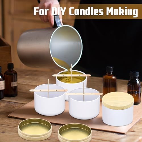 YJHSS 48-Pack Candle Jars with Metal Lids