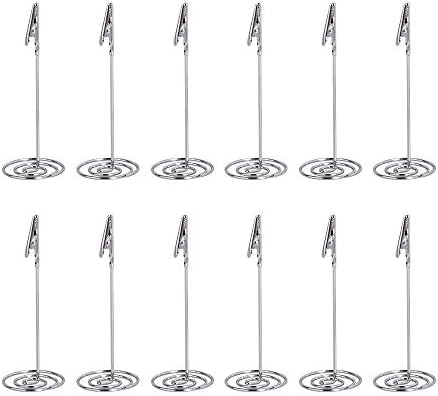 Artliving 12pcs Place Card Holder with Silver Base