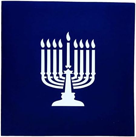 Hanukkah Menorah 3D Pop Up Card with Envelope