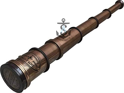 Antique Brass Nautical Spyglass Pirate Telescope 16 Inch Royal Navy Replica