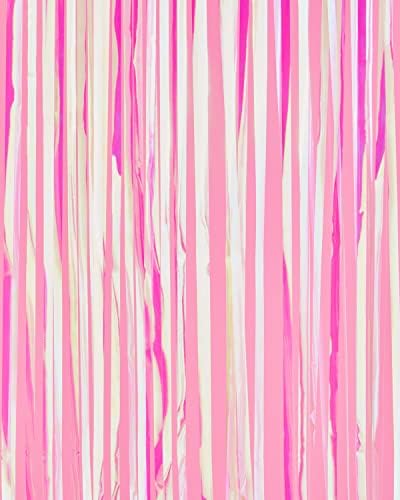 Xo Fetti Iridescent Fringe Foil Curtain Set of 2