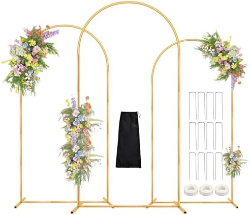Gold Balloon Arch Stand Set of 3 6FT 66FT 72FT