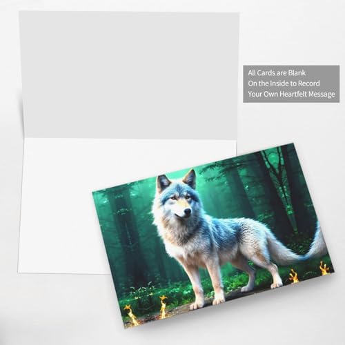 Dark Green Greeting Card with Envelope for Holidays