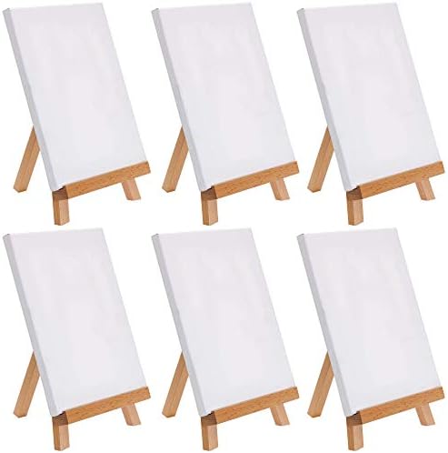 US Art Supply 8x8 Stretched Canvas Easel Kit 6 Pack